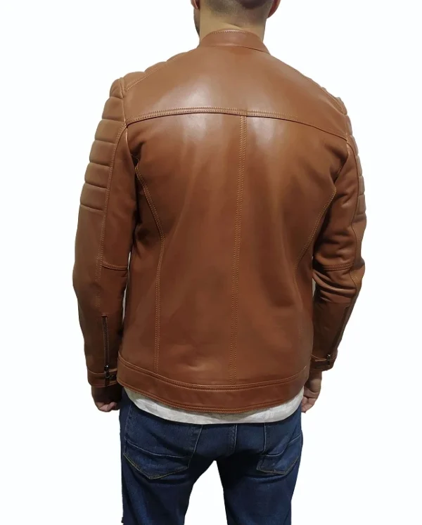 Shop Luxurious Warmth: Brown Leather Bomber Jackets